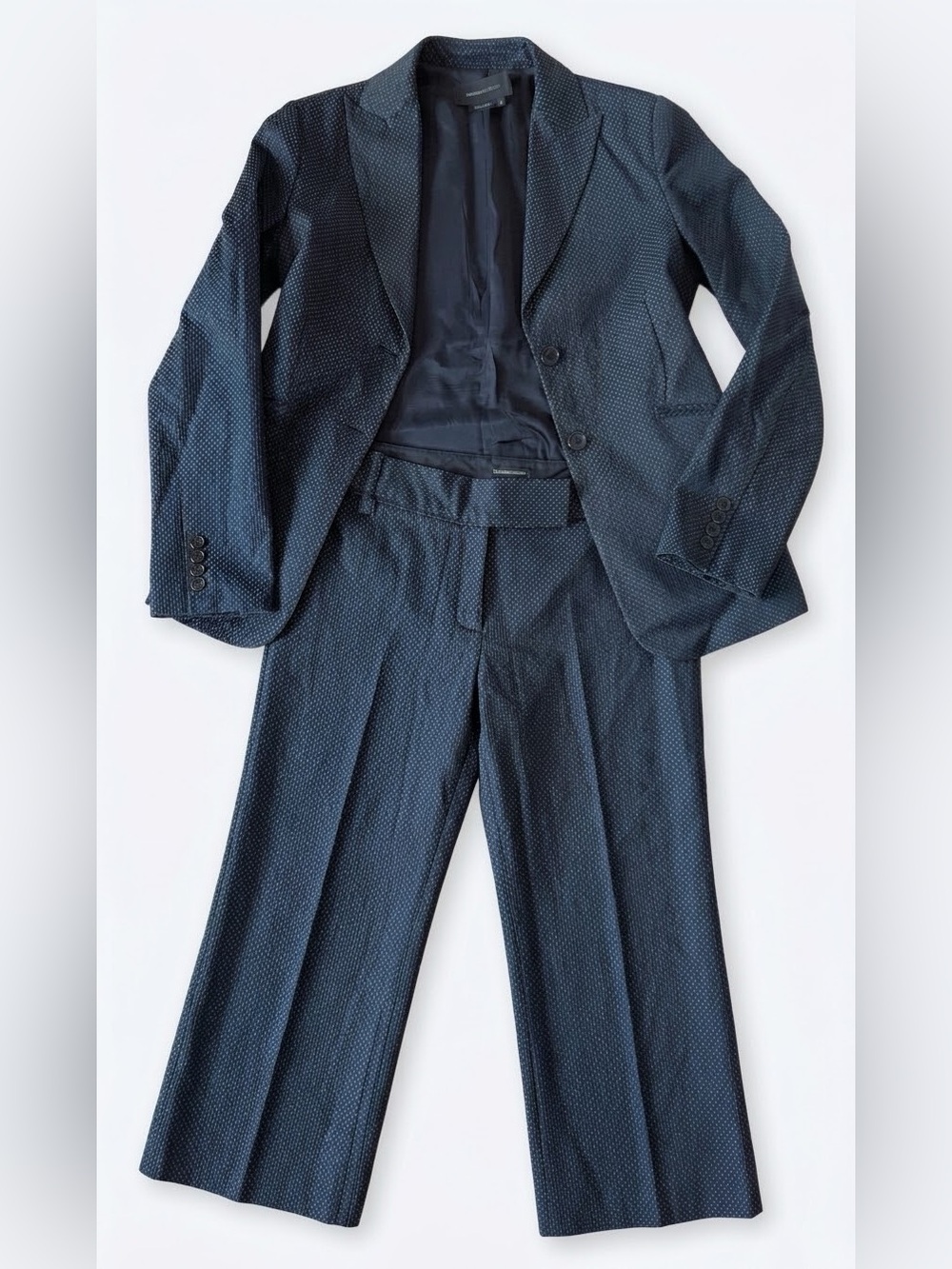 BCBGMaxAzria Men's Textured Navy Two-Piece Suit